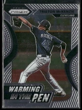2020 Panini Prizm Triston McKenzie Warming in the Pen #WIP-9 Cleveland Indians