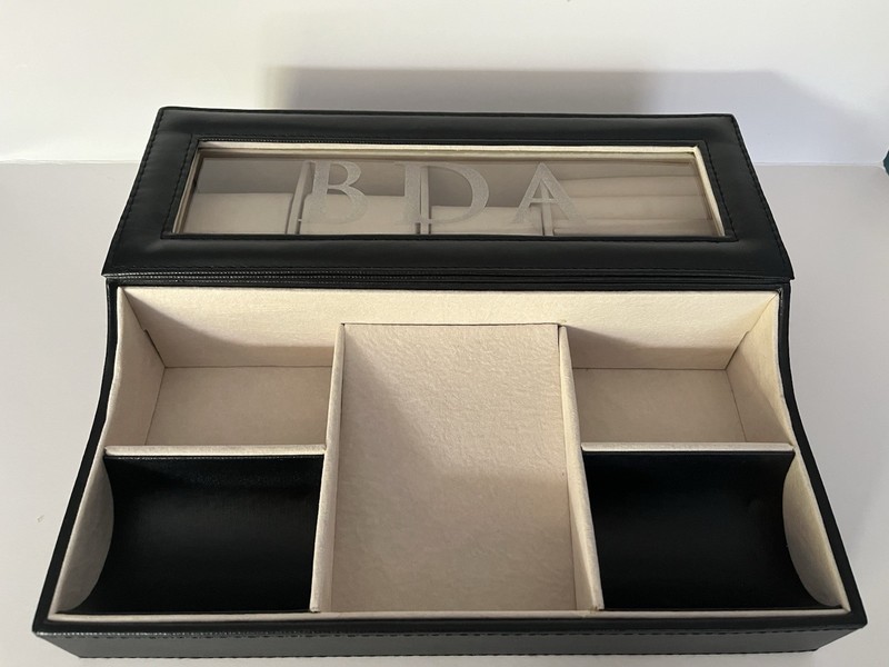 Jewelry Box Organizer, Black & beige Color, Unisex