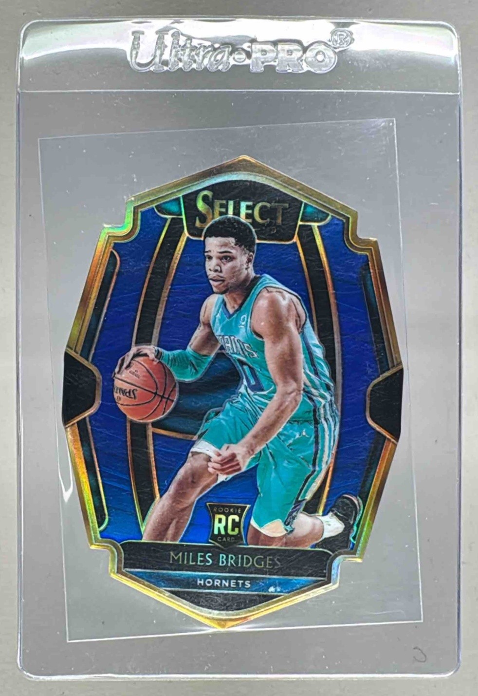 Miles Bridges 2018 Panini Select #114 Blue Prizm Die Cut Rookie RC Premier /249
