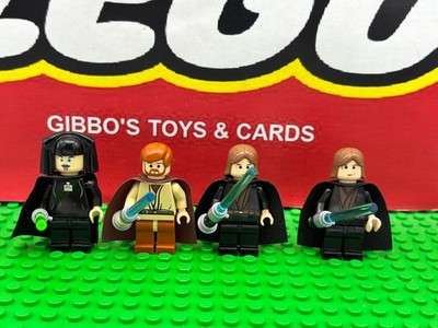 4 SELTENE LEUCHTENDE LICHTSCHWERT LEGO STAR WARS Minifiguren Luminara Obi-Wan Anakin