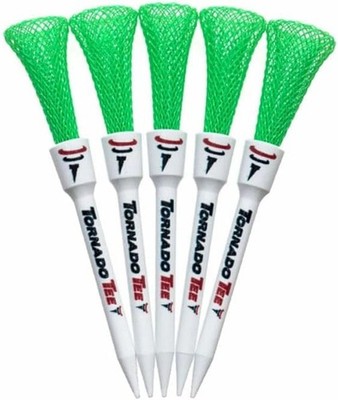 Tornado Golf Tee 5 Pack, 3.25-Inch & 4-Inch, Fluorescent Color (Neon Green, 4 I_