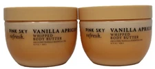 Pink Sky Vanilla Apricot Whipped Body Butter 15.9 oz each Lot of 2
