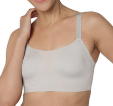 Breezies Invisible Comfort Wirefree Bra 3X Sterling A656726 Removable Cups 12187