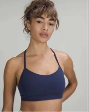 Lululemon Flow Y Nulu Bra *Light Support, A–C Cups Size 6 Night Sea Blue