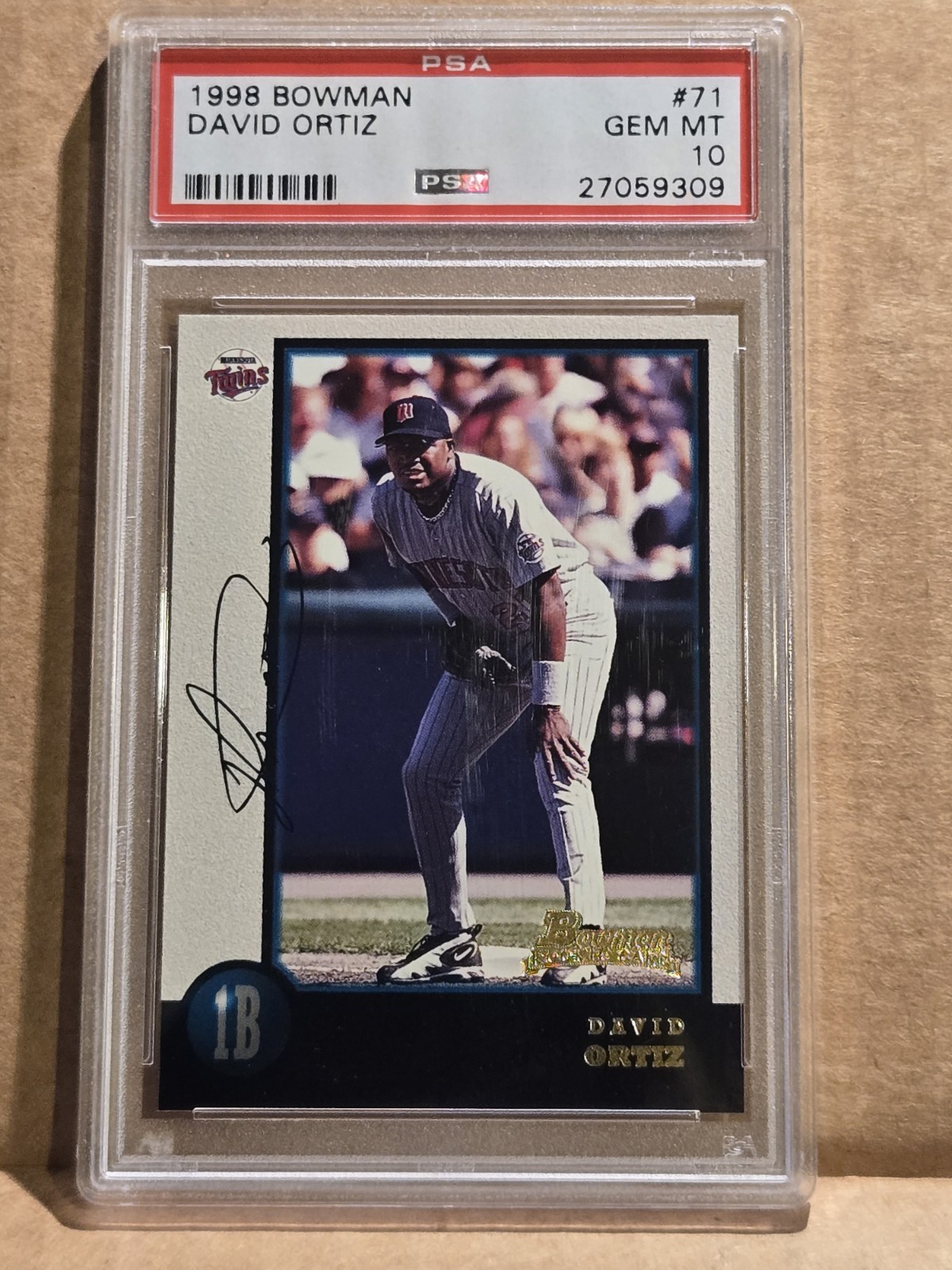 David Ortiz #71 Baseball Cards 1998 Bowman trading card — raw and PSA graded price guide