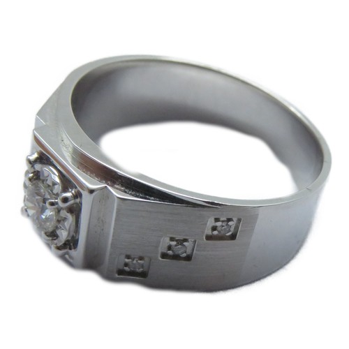 *15% DE DESCUENTO* JOYERÍA FINA 0.18ct/0.03ct anillo de diamantes oro blanco de 18K EE. UU.#8.5 - Imagen 4 de 10