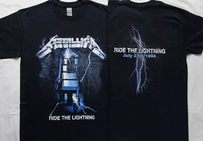 Metallica T-Shirt Ride The Lightning Heavy Metal Tee Men's Black New