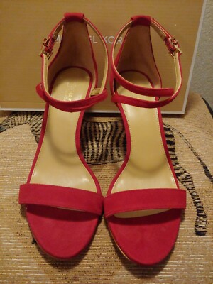red dressy sandals