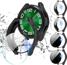 4 4 Pack for Samsung Galaxy Watch 6 Classic 47mm Case, Privacy Screen Protector