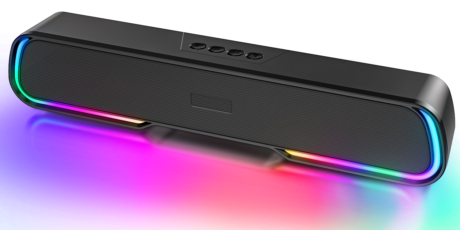 Wireless and Wired Bluetooth Computer Speaker USB Soundbar for Desktop US DE-image