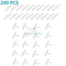 AQUANEAT Aquarium Tubing Connectors, Air Pump Connectors, Plastic, 200Pcs