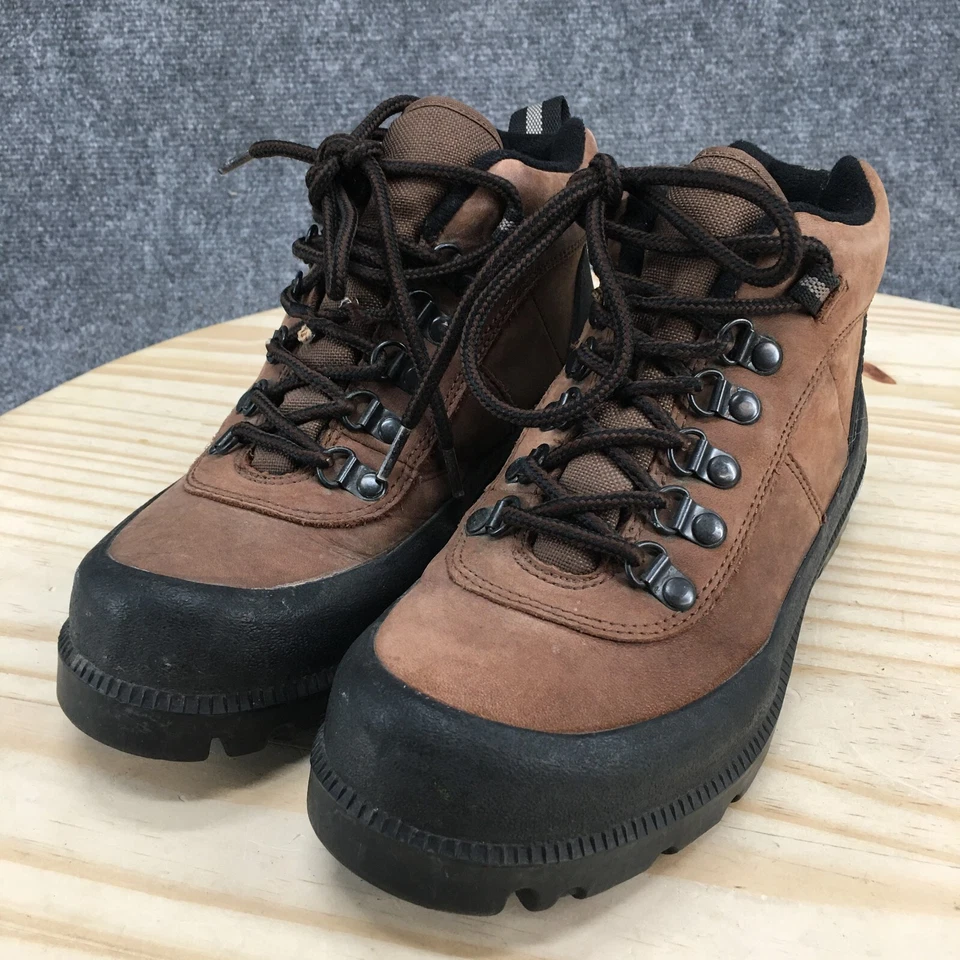 Sporto Boots Womens 7 M Lorena Combat Brown Leather Lace Up Casual Block Heels - Image 3 of 4