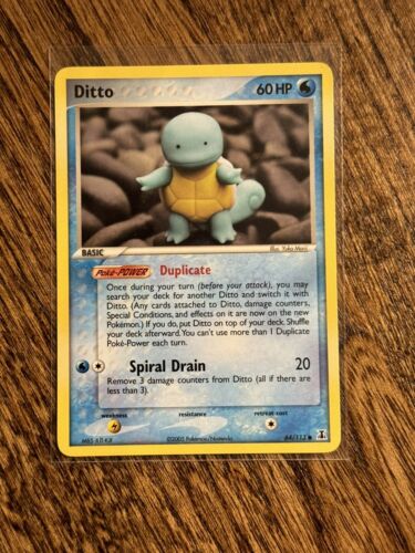 Ditto [Squirtle] 64/113, LP, EX Delta Species (2005), Pokémon TCG Cards - Photo 1 sur 2