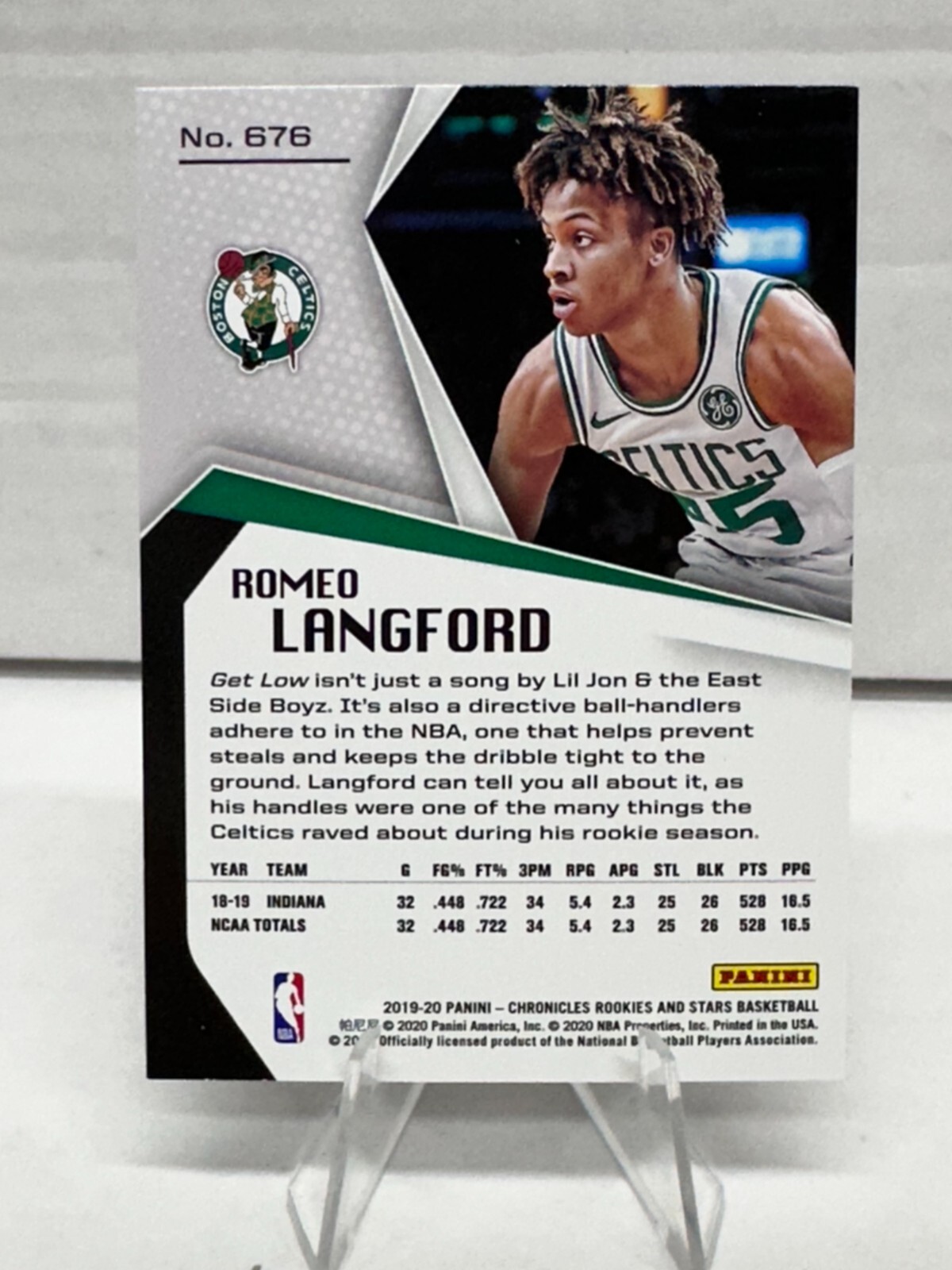 2019-20 Panini Chronicles Rookies and Stars 676 Romeo Langford RC ...