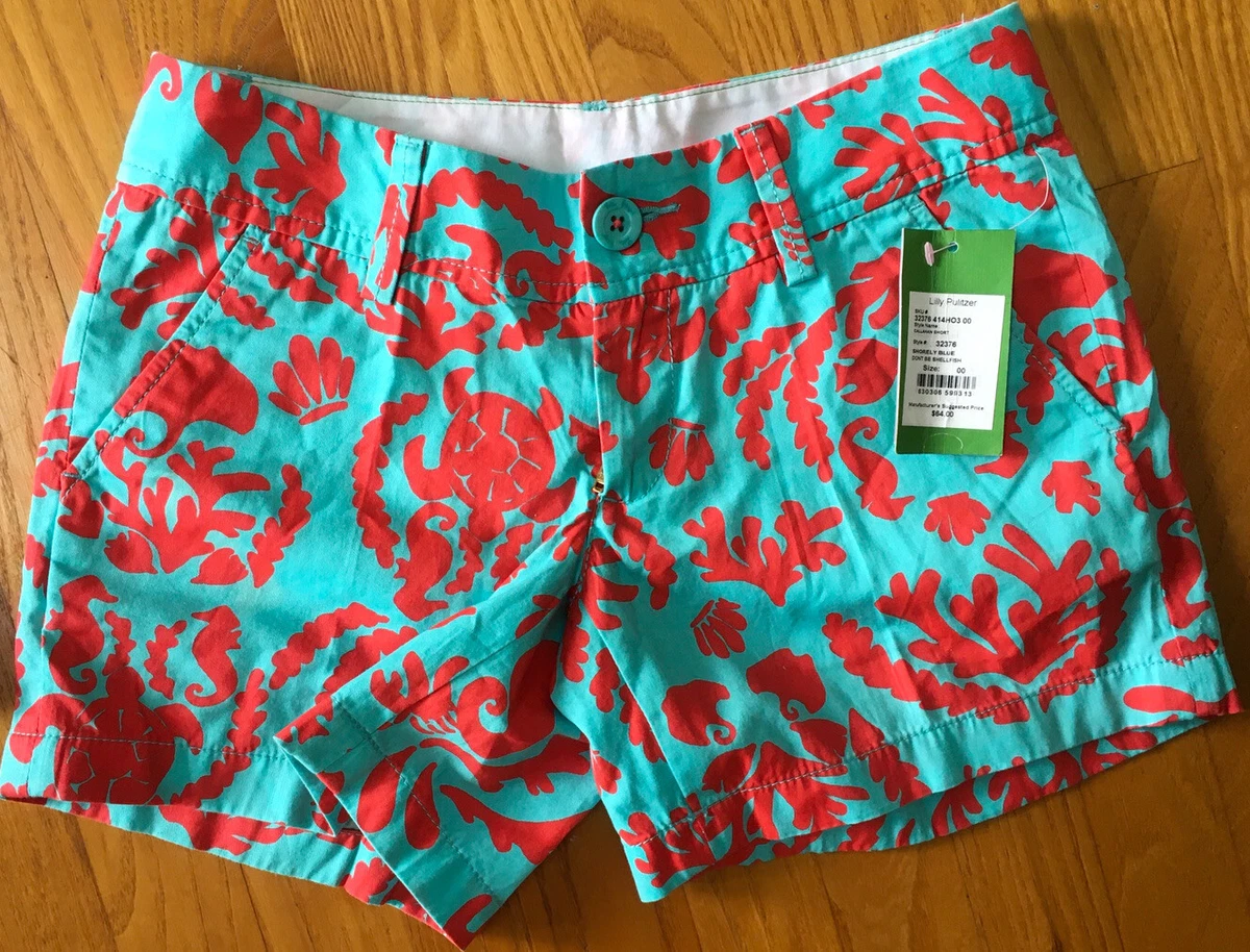 Lilly Pulitzer Callahan Shorts NWT Size 00 Don t Be The Shellfish