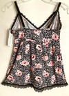 🎁🌹MARILYN MONROE Short Camis Lace Trim Black Floral Sz S NWT — photo 2