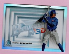 2022 Bowman in 3D Cristian Hernandez Chrome Chicago Cubs #B3D-9 (J2223)