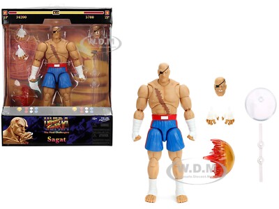 SAGAT 7.5'' MOVEABLE FIGURE W/ACCESSORIES ''STREET FIGHTER'' BY JADA 35171