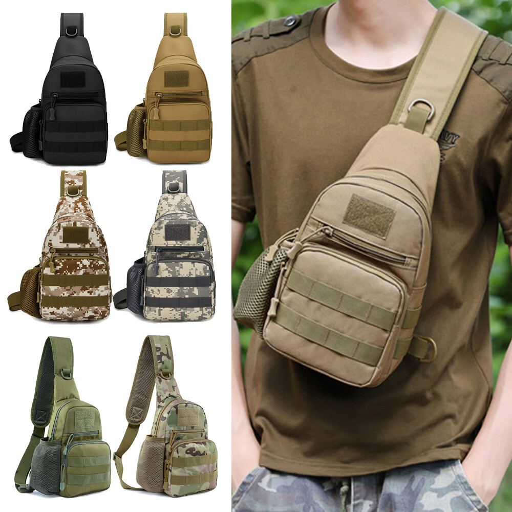 Oxford Fabric Sling Bag Crossbody Backpack with Water Bottle Pocket Small Sling Bag with Water Bottle Holder,Large Capacity  main image 2