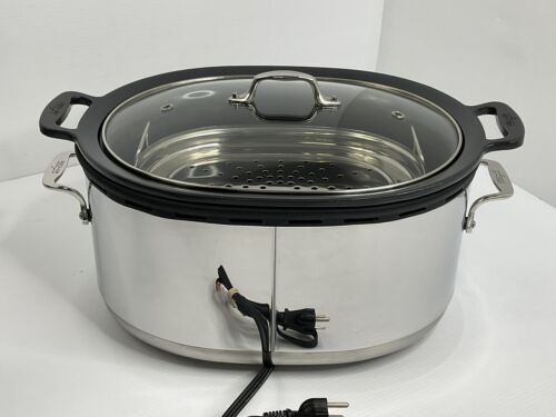 ALL-CLAD 7QT Slow Cooker w/ Gray Ceramic Insert SC04 ,Rice, Steam, Sear & Simmer - Picture 6 of 16