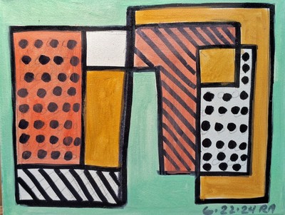 oil painting 11inx14in abstract study  by ronald allen 2024 / 2747