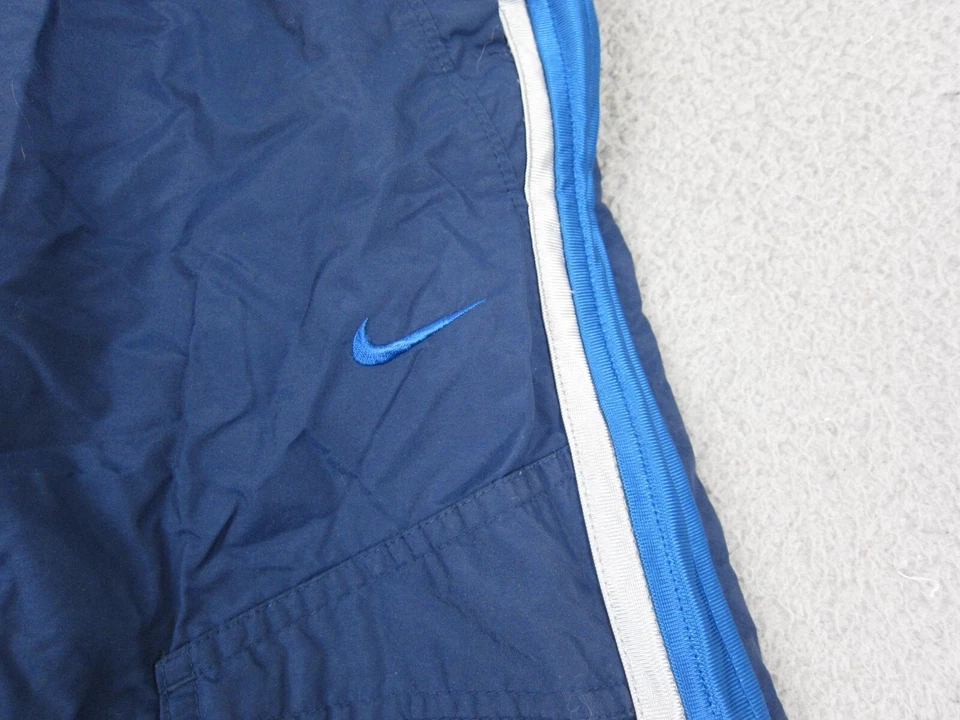 Pantalones NIKE Vintage Juveniles Extra Grandes XL Azul Atlético Años 90 Nylon Cortavientos Niños Foto 3 de 4