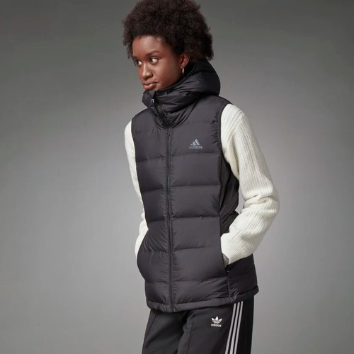 Adidas helionic para mujer abajo chaleco chaqueta de abrigo con capucha  Chaleco Deportes al Aire Libre Senderismo | eBay