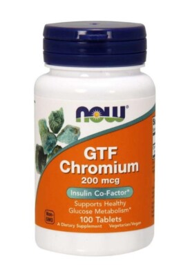 Now Foods GTF Chromium 200 mcg 100 tablets