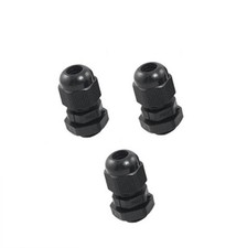 5PCS PG7 Black Plastic Waterproof Connector Gland 3-6.5mm Dia Cable