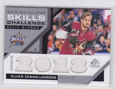 18/19 SP GAME USED...OLIVER EKMAN-LARSSON...NHL ALL-STAR RELIC BLENDS.../125