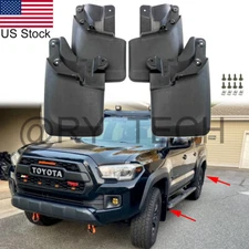 4x Mud Flaps Splash Guards Mudguards For Toyota Tacoma 2016-2023 W/Fender Flares