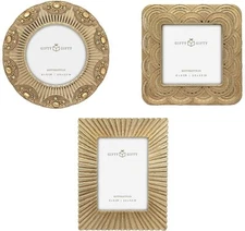 Classic Gold 1920s Mini Frame Set/Set of 3/2.5x2.5 & 2.5x3.5 In |
