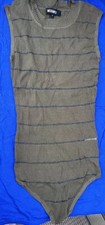 Misguided Thong Bodysuit W/ Snap Closure SZ U.S. 6 Super Stretchy NEW W/ Tags