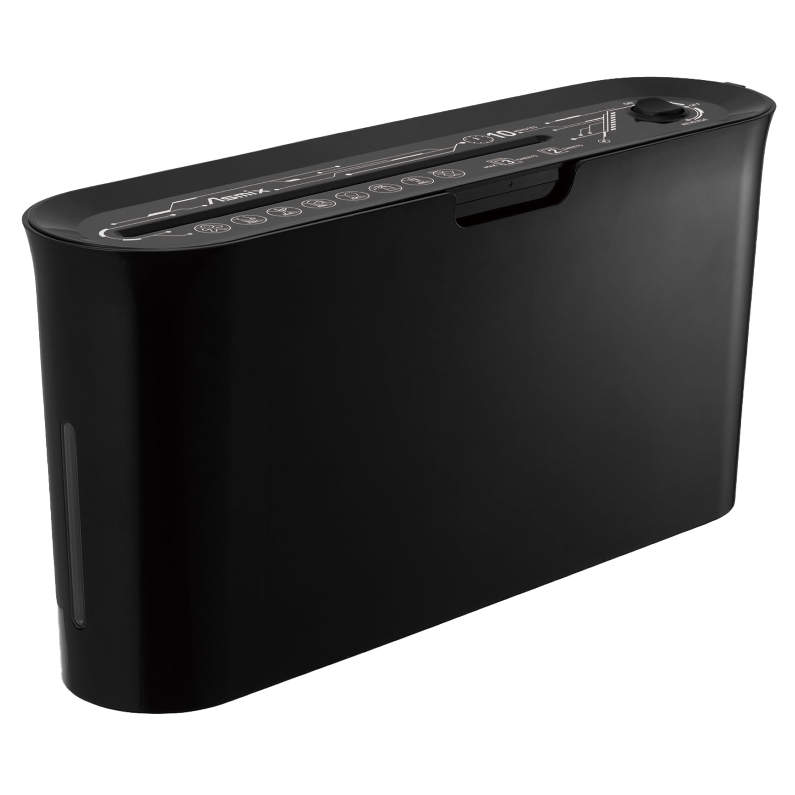 Paper Shredder for Home Office, Black Compact Design, 2 Sheet Crosscut Paper,...-image