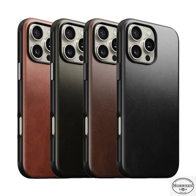 NOMAD Modern HORWEEN Leder Case für iPhone 14/15/16