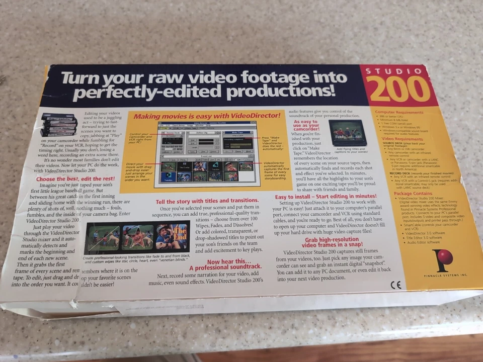Pinnacle Systems Video Director Studio 200 Windows Video Editor New Sealed - Image 2 of 4