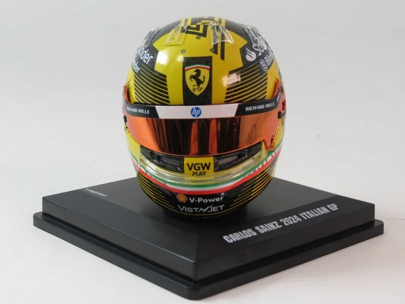 Looksmart Ferrari helmet #55 Carlos Sainz Italian GP 2024 1/5 LSHEL005 - Immagine 3 di 4