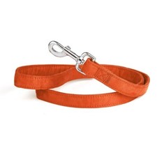 Comfort Microfiber Flat Dog Leash Orange 5/8" 4ft