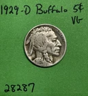 1929-D Buffalo 🦬 Indian Head Nickel 5c VG Very Good