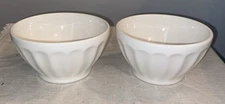 Anthropologie Amelie Latte Coupe Cereal Bowls White Set Of (2)
