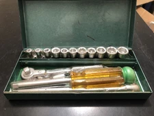 Vintage Thorsen #1416 - 1/4" Drive 16pc Socket Wrench Set - USA Made - NOS!