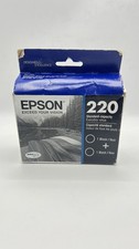 Genuine Epson 220 Twin Pack Black Ink Cartridges 2 Pack T220120-D2 - Exp.09/24