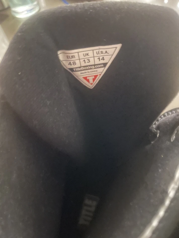 Title Boxing Shoes Black High Top US 14 EUR 48 Men's Lightweight Training Boots - Image 3 of 4