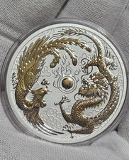 2017 Australian Dragon and Phoenix 1oz Silver GEM BU Coin Perth Mint 9999