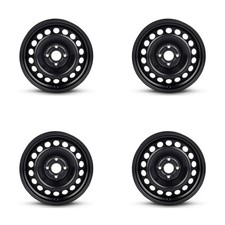 Set Of 4 16 Black Steel Wheels Rims For Ford 4x100 Hhef Genuine 4lug