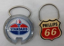 2 Vintage Pull Apart Keychains, Phillips 66 Kardell Service, Standard Oil Benson