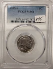 1935 S BUFFALO NICKEL 5C PCGS MS64