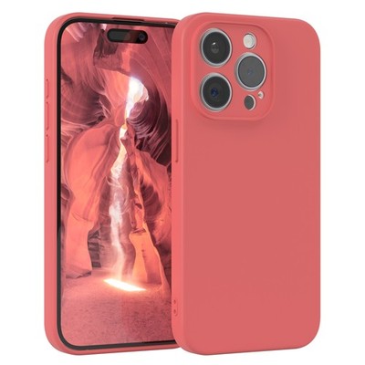 Handyhülle für Apple iPhone 15 Pro Case Silikon Cover Schutzhülle Handy Rot
