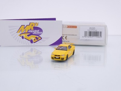 Micro City / Herpa 87MC000047 # Nissan Skyline R34 Baujahr 1999 '' gelb '' 1:87