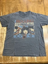 The Rolling Stones Black & Blue retro faded size L Junk Food Brand T Shirt